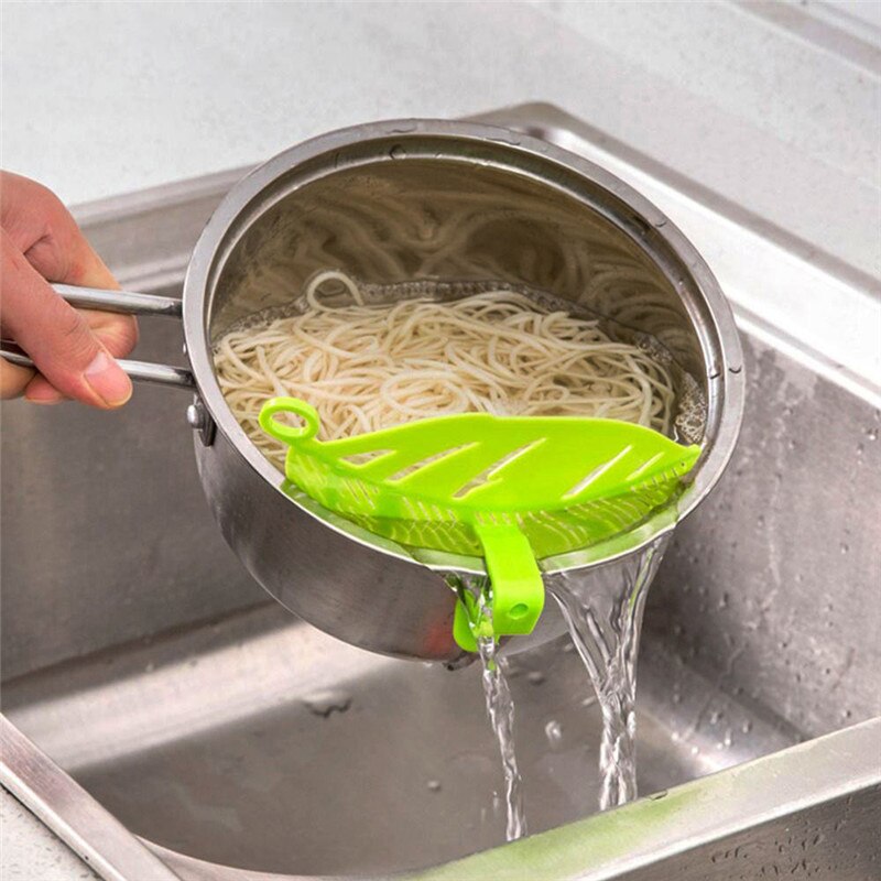 Risvask filtrering baffel sigte bønner ærter vask filter afløb bord snap-type blad form ris rengøring si gadget