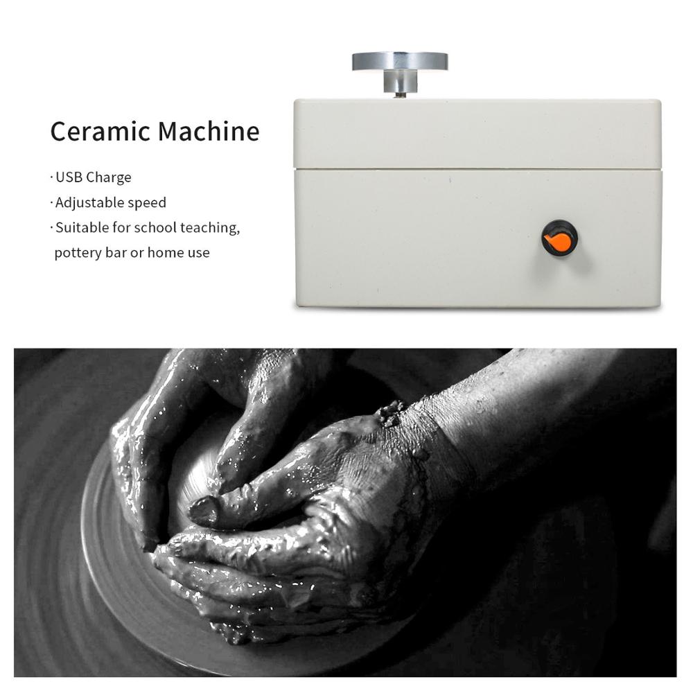 USB Pottery Wheel Machine 4.5cm Turntable Handmade Clay Throwing Making Ceramic Machine for Ceramics Clay Art Craft DIY Clay