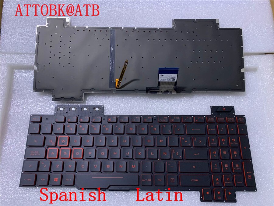 Spanish/Arabic/English Laptop Keyboard For ASUS TUF Gaming FX504 FX504GE FX504GD FX80 FX86S FX80GE FZ80 ZX80G FX86FE Backlight