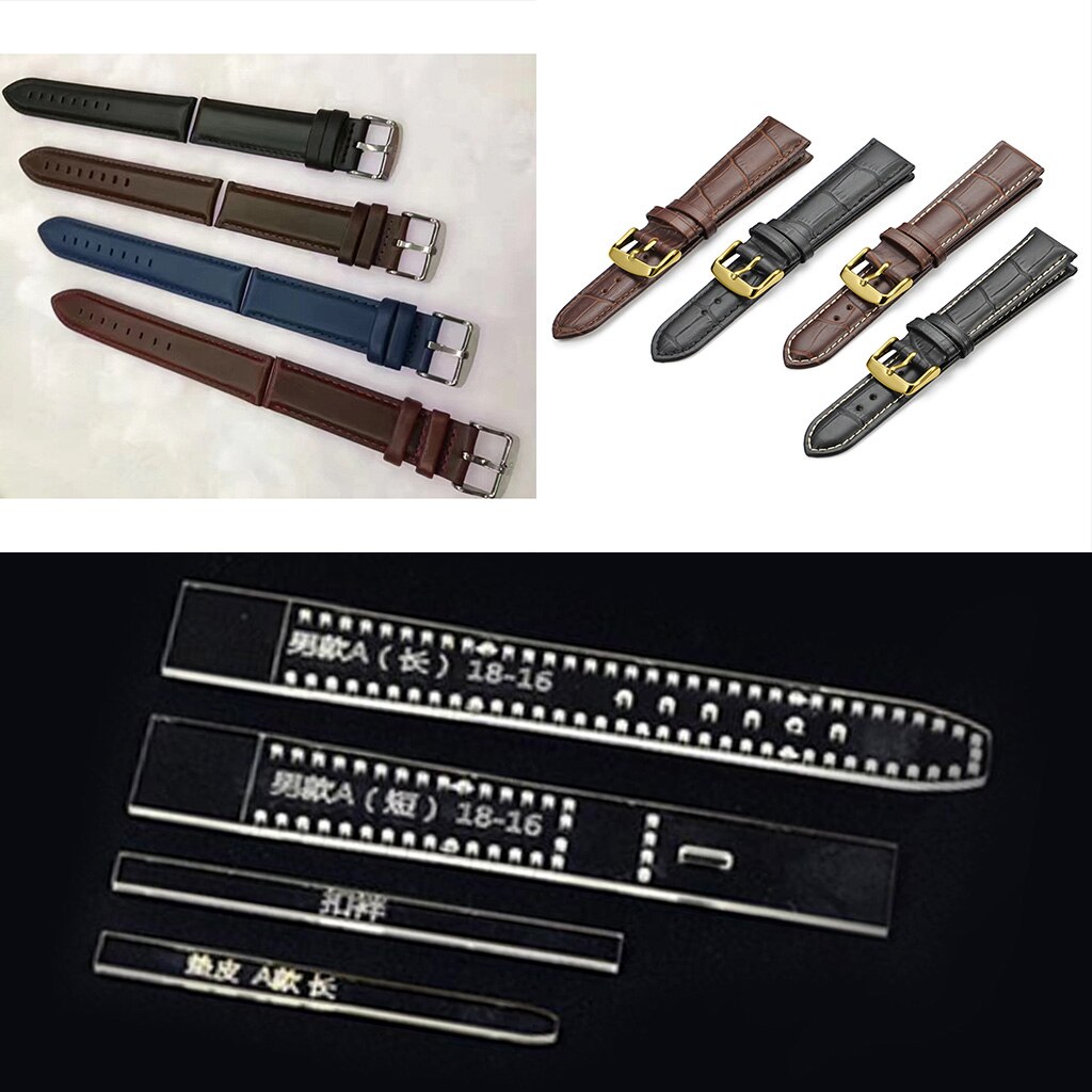 4pcs Leather Craft Clear Acrylic Watch Strap Band Stencil Template
