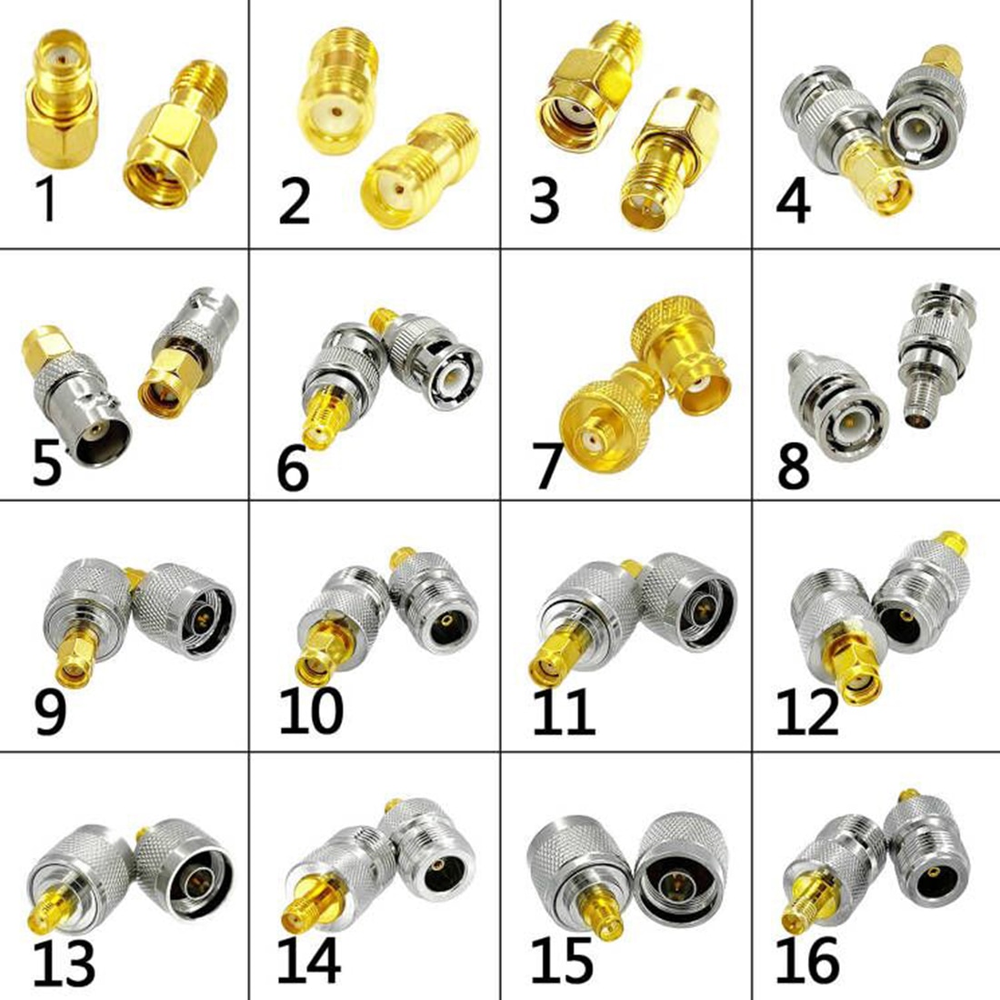 Adaptador de antena Wifi SMA macho hembra a BNC N macho hembra, Conector de enchufe RF coaxial, convertidor recto, precio al por mayor, 1 ud.