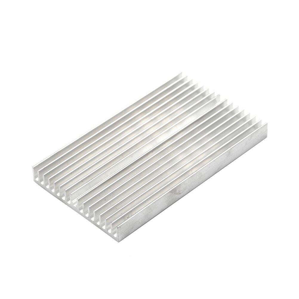 1 stk sølvfarget aluminium kjøler radiator kjøleribbe kjøleribbe 100 x 60 x 10mm