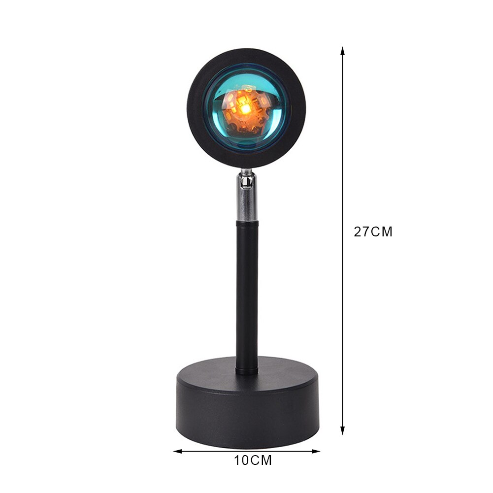 Proyector de luz Led de noche para niños y niñas, lámpara de escritorio con proyección de sol, color rojo atardecer, arcoíris, USB, decoración de pared del dormitorio
