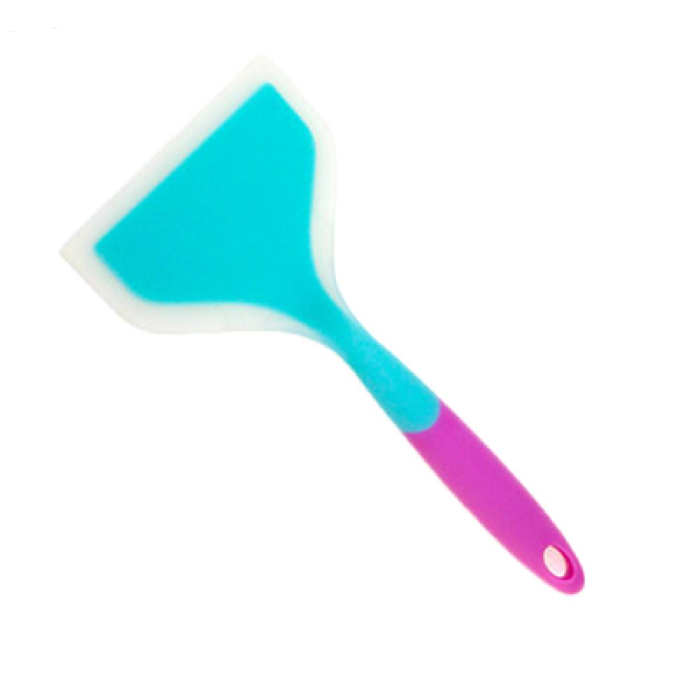 Flexible Heat Resistant Kitchenware Silicone Shovel Opening Jade Pizza Thick Egg Shovel High Temperature Shovel Nonstick Spatula: Blue