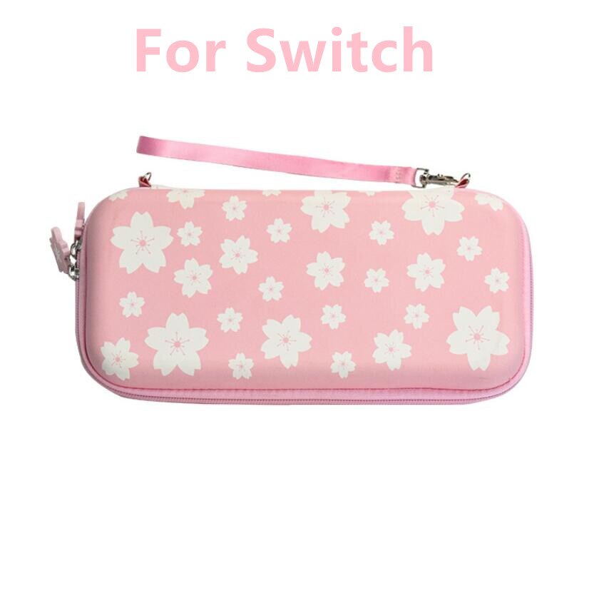 Bolsa de flores de cerezo para Nintendo Switch, estuche de almacenamiento portátil, carcasa dura, Kit de cubierta para consola NS NX: For Switch