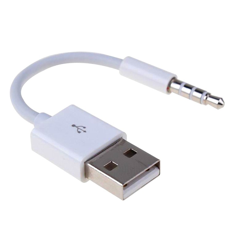 Larryjoe 3.5mm Jack naar USB 2.0 Data Sync Charger Transfer Audio Adapter Kabel Snoer voor Apple iPod Shuffle 3rd 4th 5th 6th