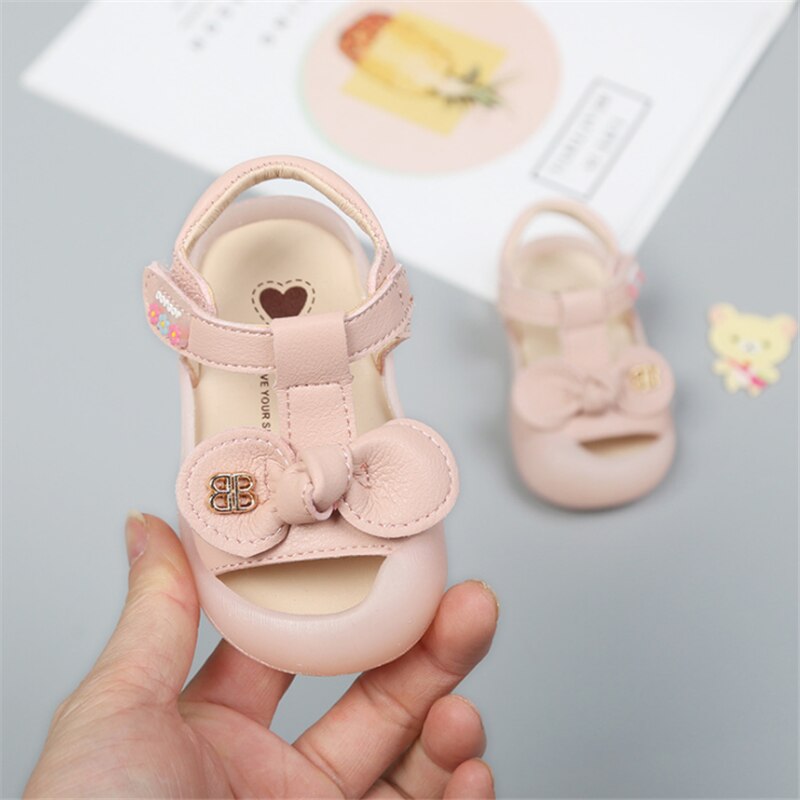 DIMI Neue Sommer Baby Mädchen Schuhe Nette Bogen Mädchen Kleinkind Prinzessin Sandalen abgeschlossen Zehe Weiche Pu Leder Kleinkind Schuhe für Mädchen