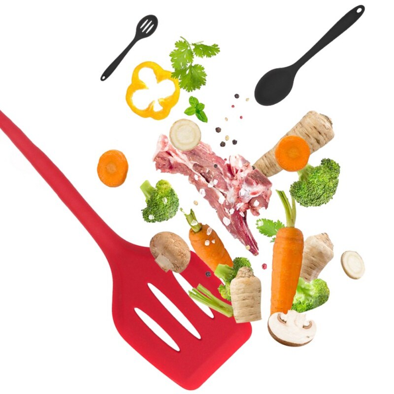 11/10pcs Heat Resistant Silicone Cookware Set Nonstick Cooking Tools Kitchen Baking Tool Kit Utensils Non-stick Spatula Spoon Br