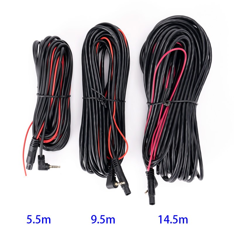 Câble de vidéo RCA 5.5m/9.5m/14.5m, Extension 5 broches à 2.5mm, pour caméra de recul de voiture, facile à utiliser