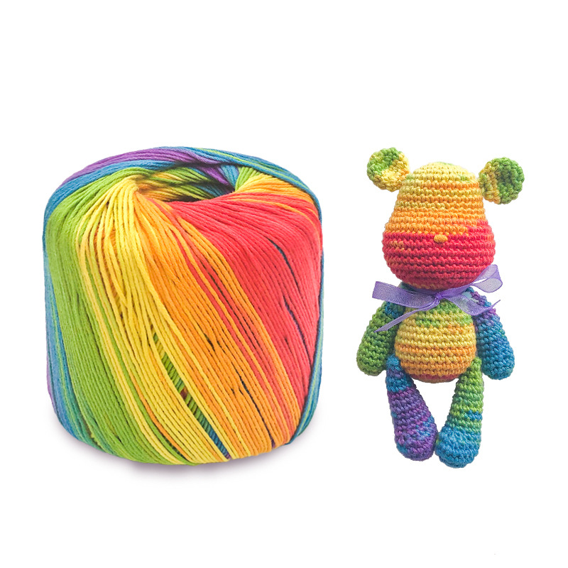 Katoen Maat 3 Kant Garen Voor Hand Breien, Haak Draad, Lange Nietje, Gemerceriseerd, Diy Truien, Hoed, 40G Bal,