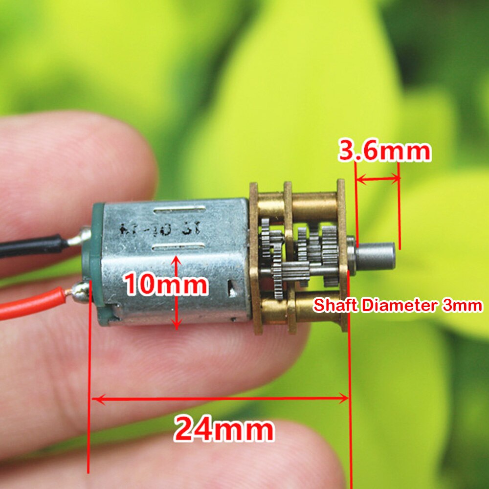 Micro Mini moteur à engrenages N20 3V-6V 5 Volt 33RPM-67RPM, vitesse lente, couple élevé, boîte de vitesses entièrement en métal, moteur électrique pour jouet de loisir