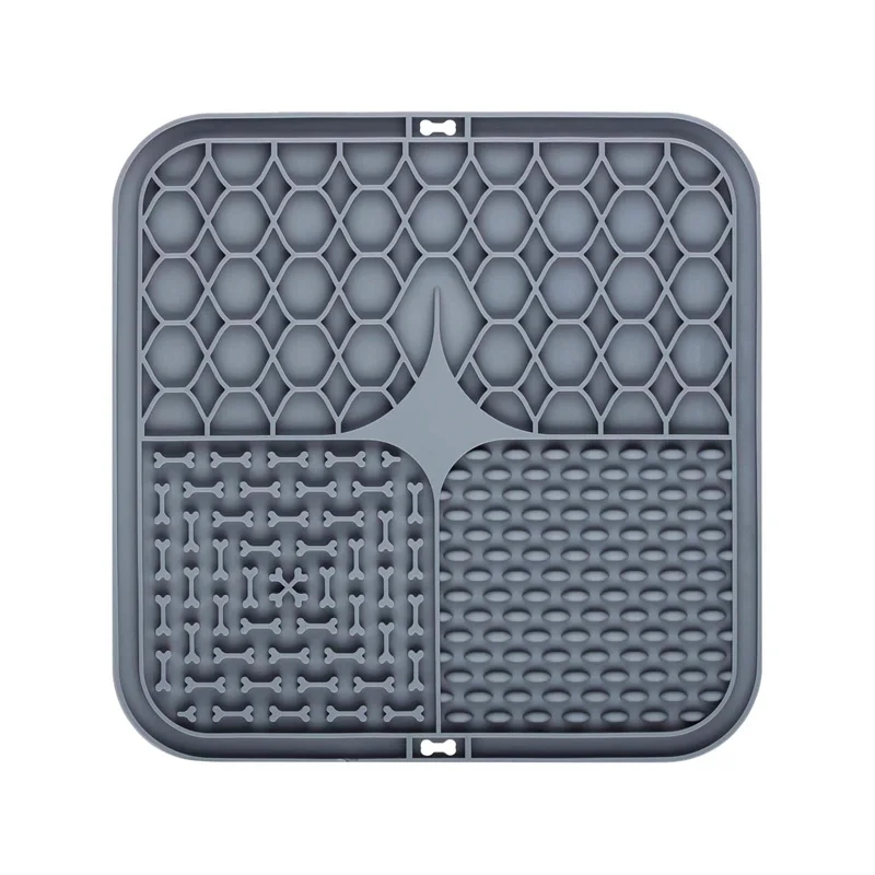 Pet Lick Silicone Mat for Dogs Pet Slow Food Plate Dog Bathing Distraction Silicone Dog Sucker Food Training Dog Feeder Supplies: Blue