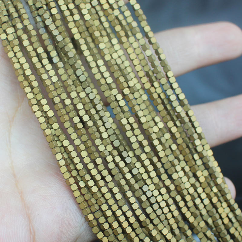 ¡Ematita natural muy brillante! Cuentas de hematita cuadradas facetadas de 15 pulgadas, para hacer joyas, pulseras y collares DIY