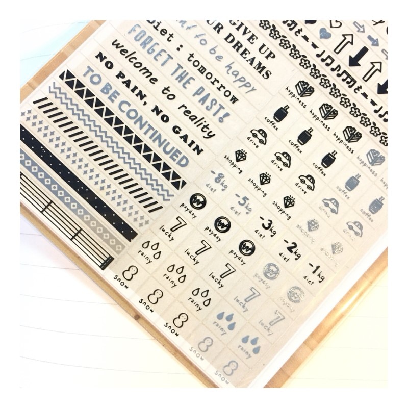 Sonia clear PET words letter stickers scrapbooking adhesive alphabet paster masking planner sticker dairy decoration