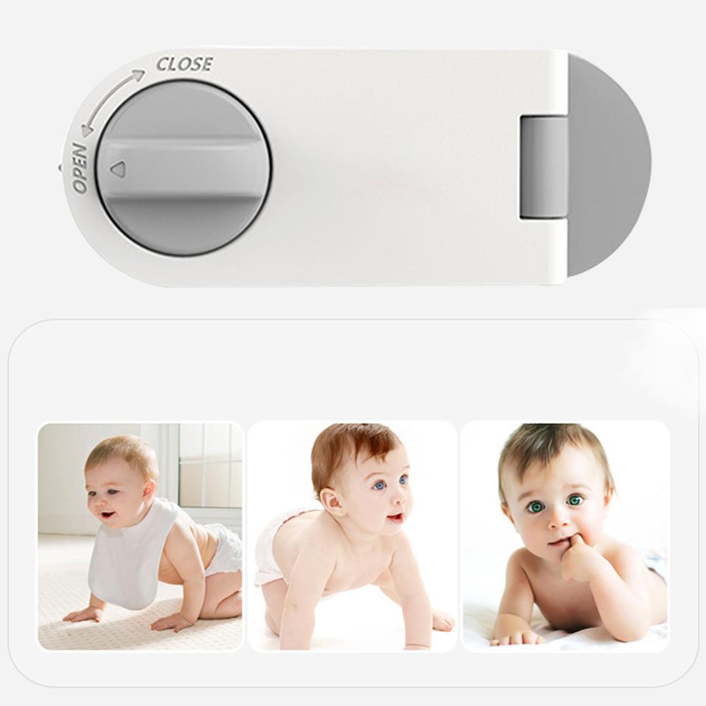 Child Safe Drawer Lock Anti-pinch Baby Protective Lock Catch Mutual Unlocking Tool for Opening Fridge Cabinet Door Baby Safety