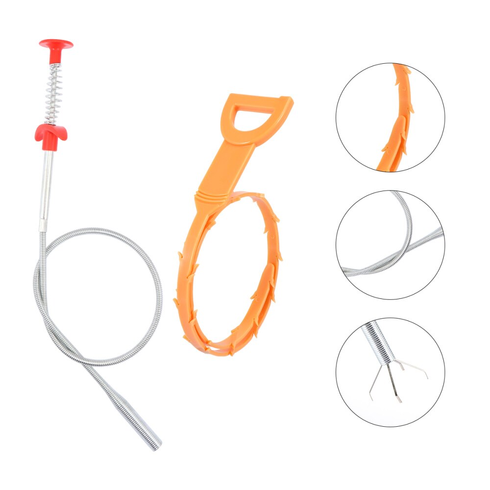6 Pcs Flexible Grabber Tool Hose Pickup Reaching Assist Tool for Drains Toilet