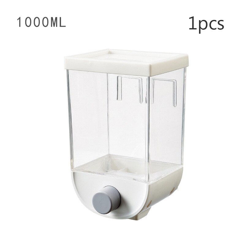 Wall Hanging Storage Box for Grains Plastic Containers for Cereals Kitchen Pots Food Storage Wall-mounted Storage Box: 1000ML 1PCS