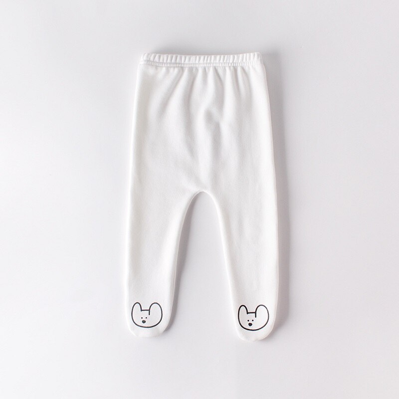 0-2T Cute Cartoon Baby Tights Infant Boy Girl Cotton Pantyhose Autumn Winter Toddler Bottoming Sock Newborn Kid Clothes: white / 18-24M