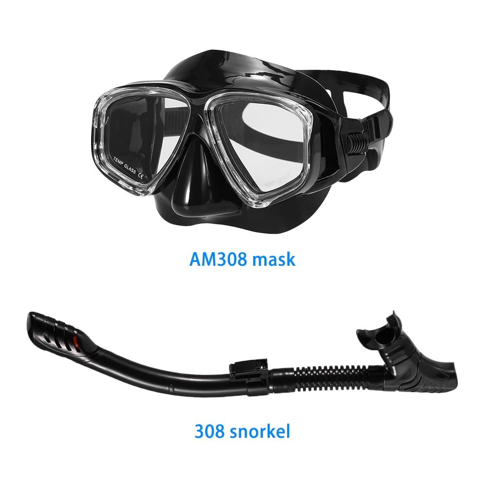 NEUE Berufs Tauchen Tauchen Maske und Schnorchel Anti-Nebel Brille Gläser Tauchen Schwimmen Einfache Atem Rohr einstellen: 308 Tauchen Maske einstellen