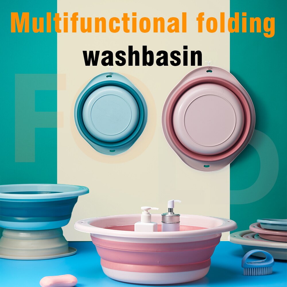 Multi-Purpose Folding Wash Basin Collapsible Bucket Foldable Washbasin Travel Portable Footbath for Household lavabo plegable