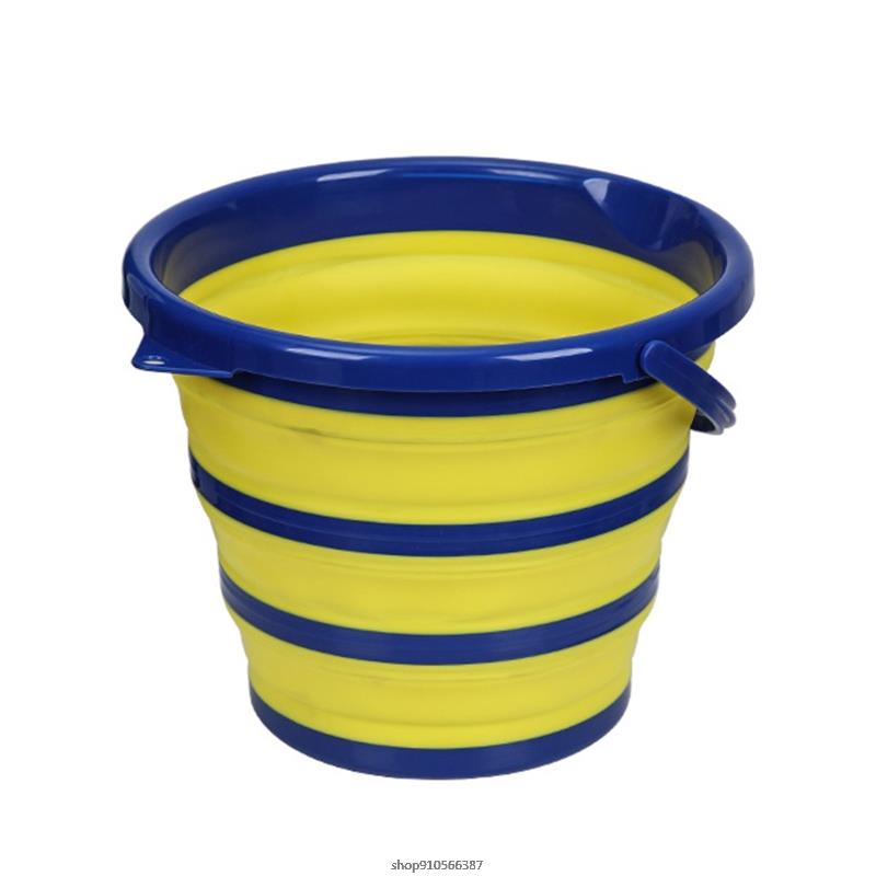 10L Folding Water Emmer Draagbare Opvouwbare Emmers Ruimtebesparend Outdoor Water Emmer Voor Tuin Camping Vissen Auto R1WA: YELLOW