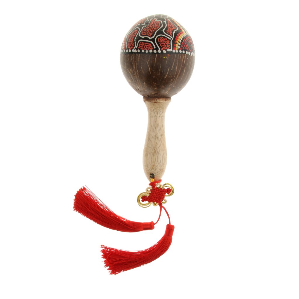 Coconut Shell Maraca Hand Shaker for Party Band KTV Performance Parts