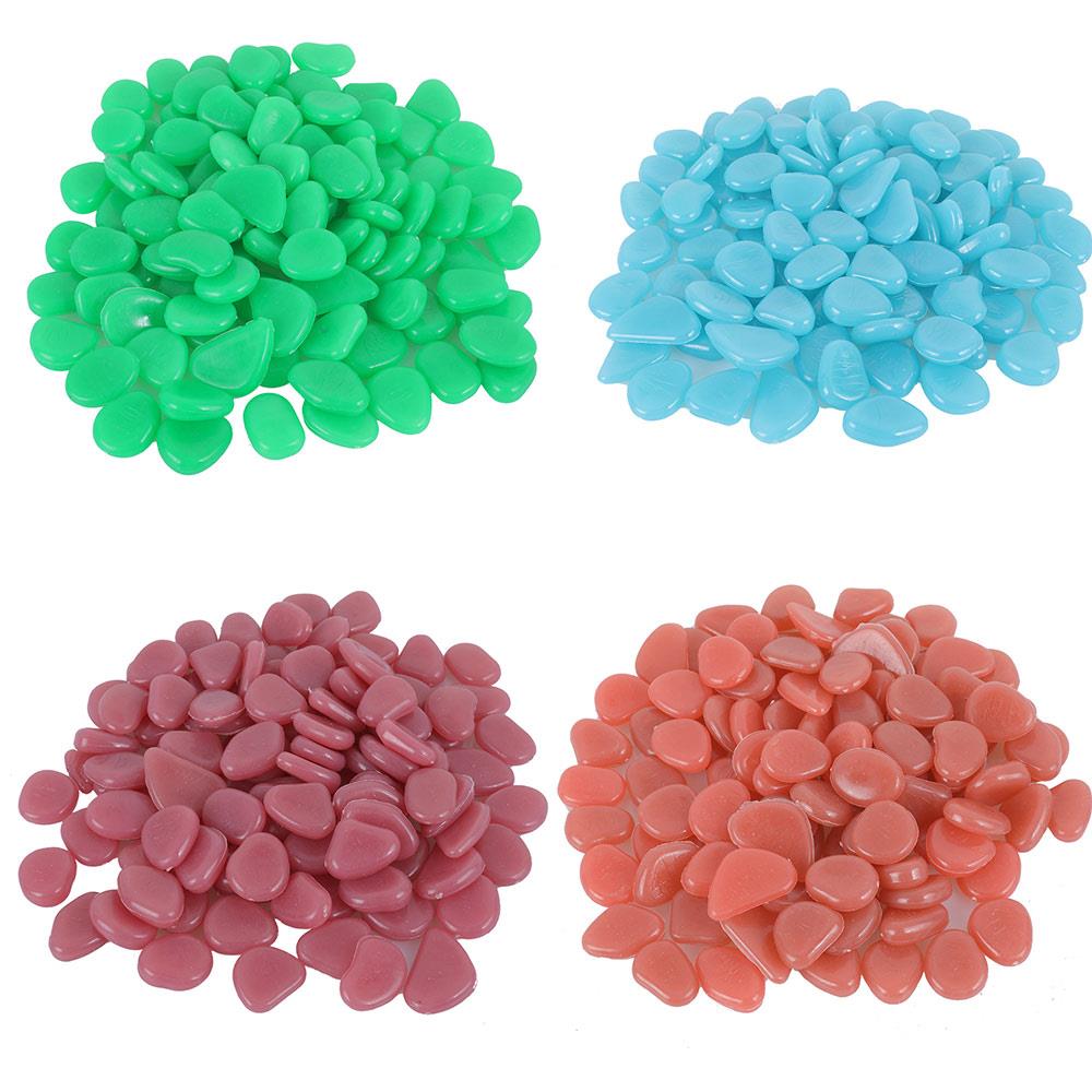Brosten 100 pcs diy gangstier udendørs indretning fluorescerende konkylie smuk fisk natbelysning akvarium noctiluca