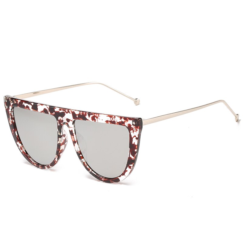 Eendelige wandelzonnebril heren merk oversized zonnebril voor dames zonnebril metaal  uv400 spiegels: 11-wm2082-c5