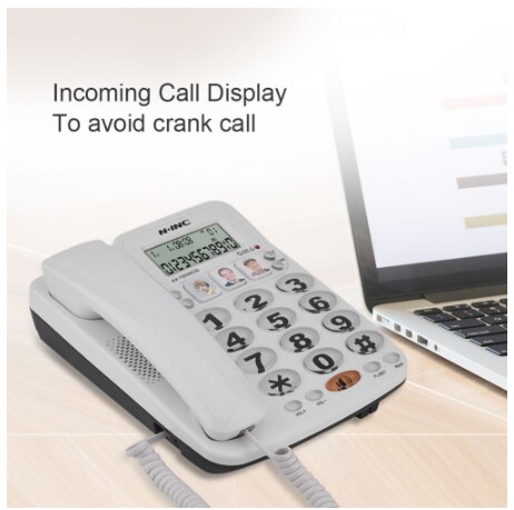 2-line Corded Phone with Speakerphone ID and Call Speed Dial Corded Phone 2-line Corded Phone with Speakerphone for Home/Office