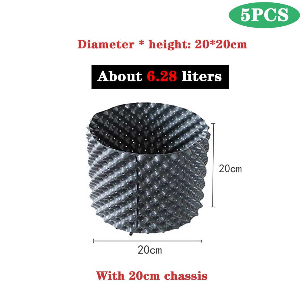 Luftbeskjæringe plante rotkontroll barnehagepotter trener rask råtne vokse container hage tre bonsai transplantasjon verktøy rask nersery potte: D 20 x h 20cm