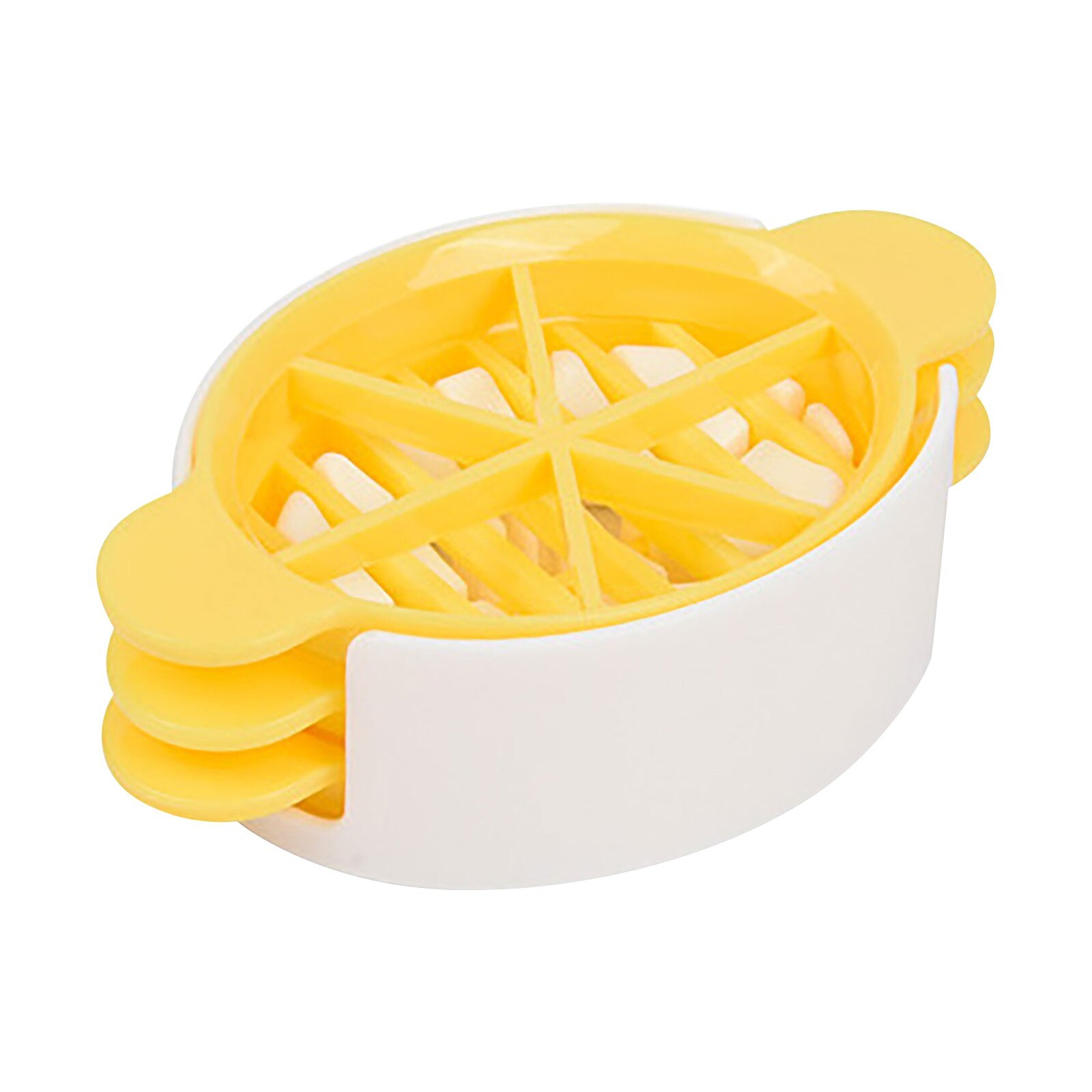 Multifunctionele Ei Snijmachines Sectie Cutter Divider Plastic Ei Splitter Gesneden Fruit Apparaat Creatieve Keuken Ei Tools Gadgets # T1P: Yellow