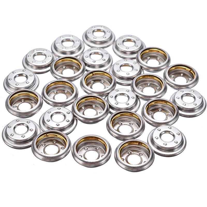 100pcs Stainless Steel Snap Fastener Press Stud Cap Button Marine Boat Canvas Set Marine Hardware Accessories