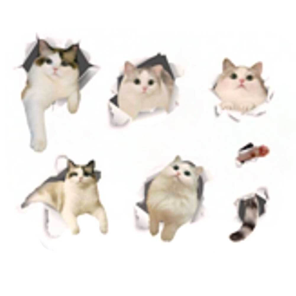 Wall Stickers Cat Removable 3D View Decal Mural DIY For Home Decor Nursery School
