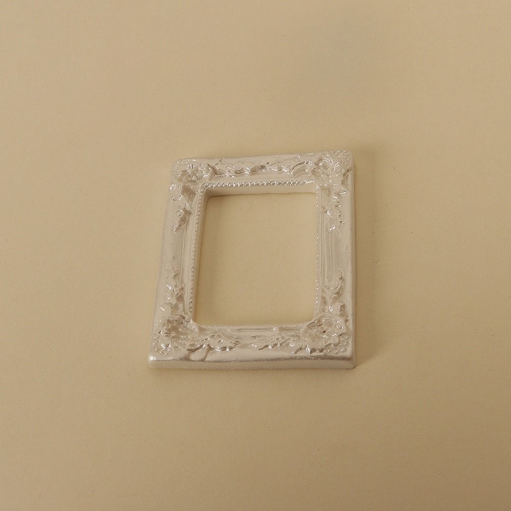 Durable DIY Resin Photo Frame Rustic Miniature Mini Mirror Props 3D Mirror Small Model Phone Shell Material