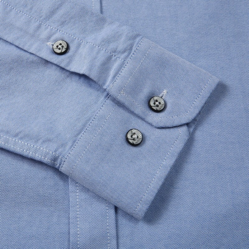 Plus størrelse vår og høst langermet skjorte herre 3x- 6xl 7xl 100%  bomull virksomhet fritids oxford skjorte (overdimensjonert )