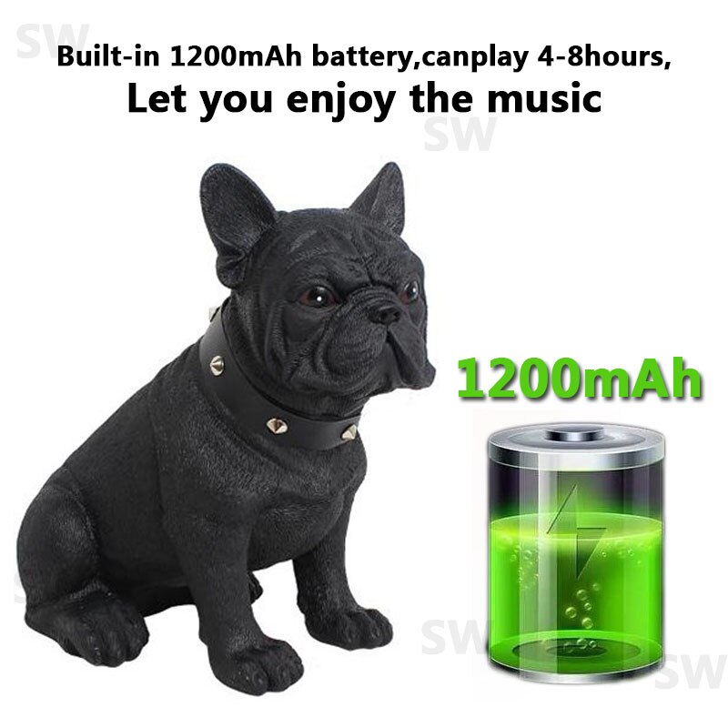 Bulldog Bluetooth Speaker Portable Wireless Column 3D Stereo Super Bass Music Center System Subwoofer For Computer caxia de som