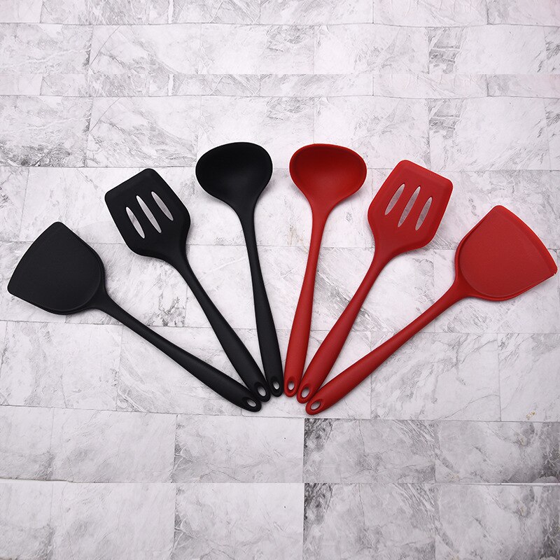 Manufacturers Direct Selling Non-stick Pot Silicone Spatula　 Kitchen Ladel lou chan Three-piece Set Stir-Fry Spatula Currently A