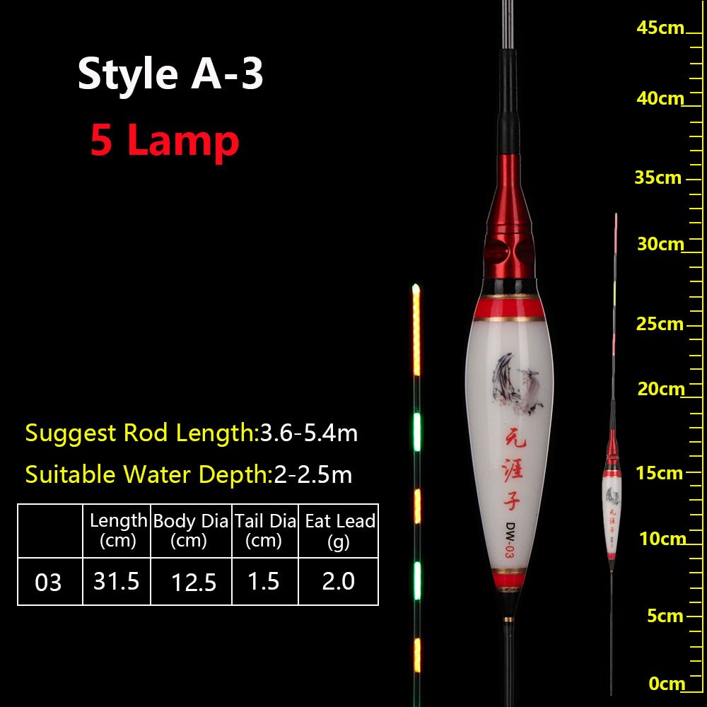 Fishing Float Special Light LED Luminous Floats High Brightness Fishing Bobbers High Sensible Electronic Float Fishing accessory: Style A-3