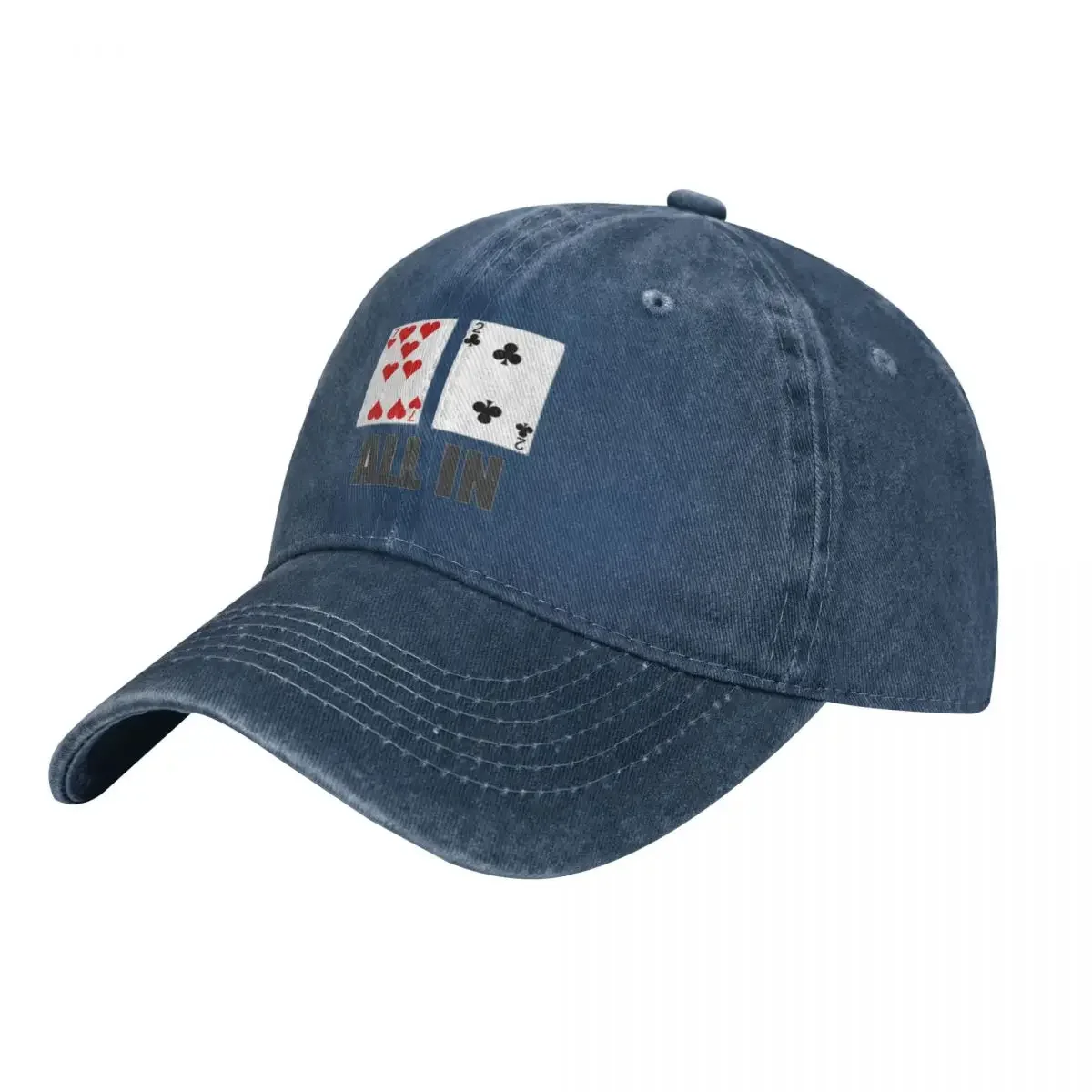 Poker Baseball Cap Alles in 7 2 Heren Trucker Hat Zomer Retro Gym Zonbestendige Baseball Caps: Marineblauw