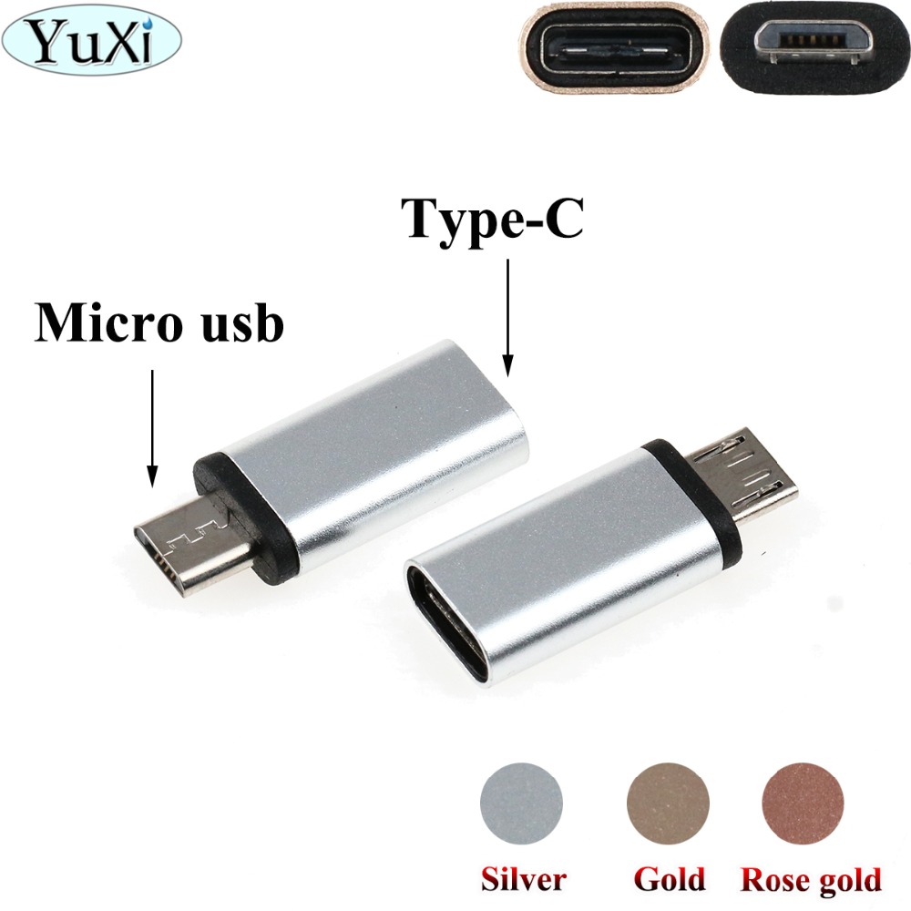 YuXi 2 stks Type-c Otg Adapter Micro Usb Naar Type C Oplader Connectors voor Samsung Galaxy S8 S9 plus Note Type C Naar Usb-c Usbc Kabel