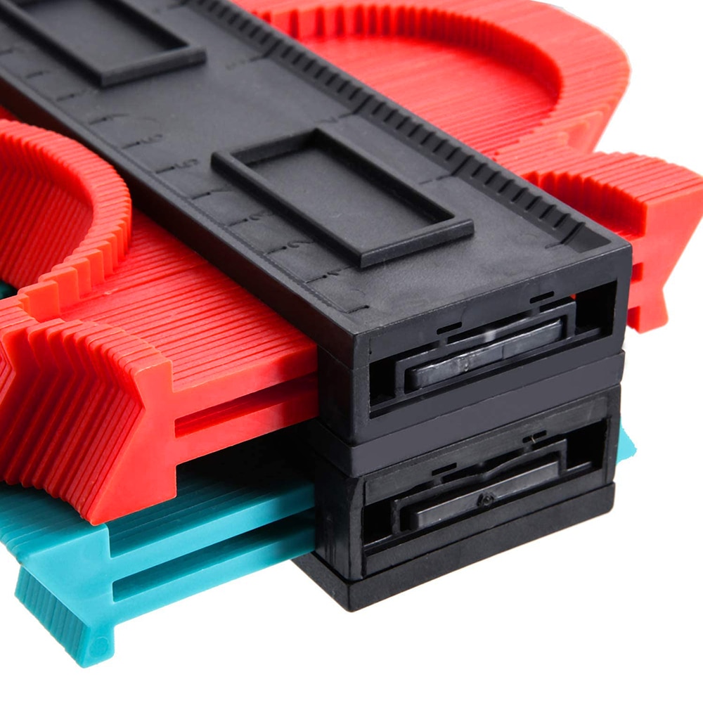 Multi-functio Contour Profile Gauge Tiling Laminate Tiles Edge Shaping Wood Measure Ruler Tiles Laminate Tiles Tool 5/6/10inch