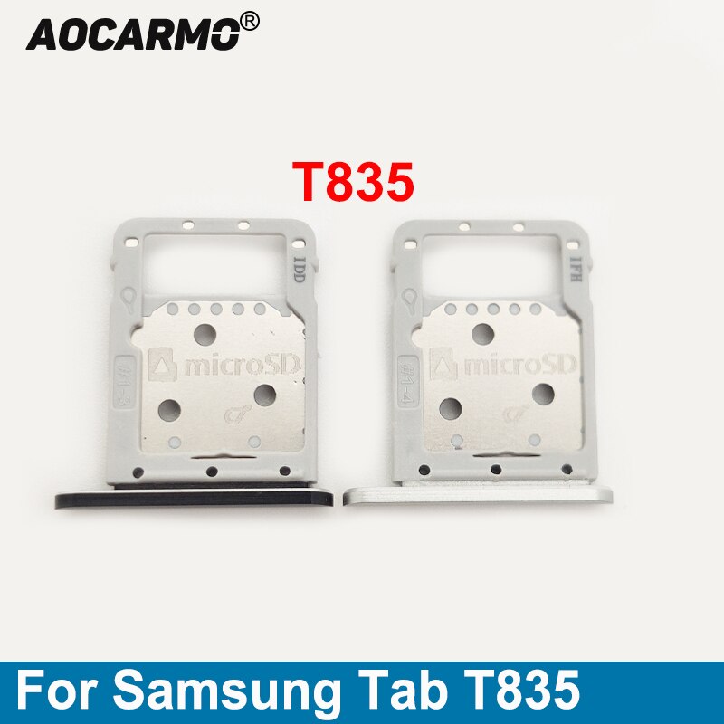 Aocarmo Voor Samsung Galaxy Tab T835 S4 4G SM-T835 Microsd Houder Nano Sim Card Tray Slot Vervangende Onderdelen