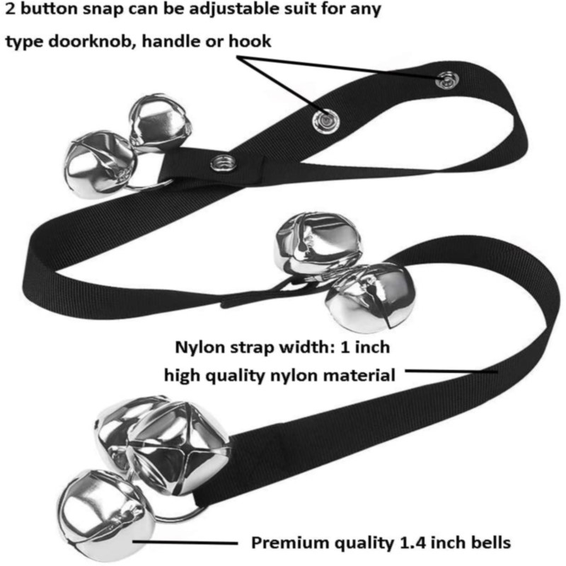 Dog Doorbells Premium Training Potty Great Adjustable Dog Bells for Housebreaking Clicker Door Bell Puppy Training Tool