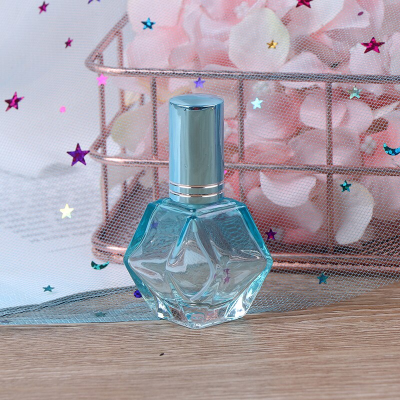 1PC 10ml Colorful Glass Perfume Bottles Spray Refillable Atomizer Portable Travel Scent Bottles Packaging Bottle: LB