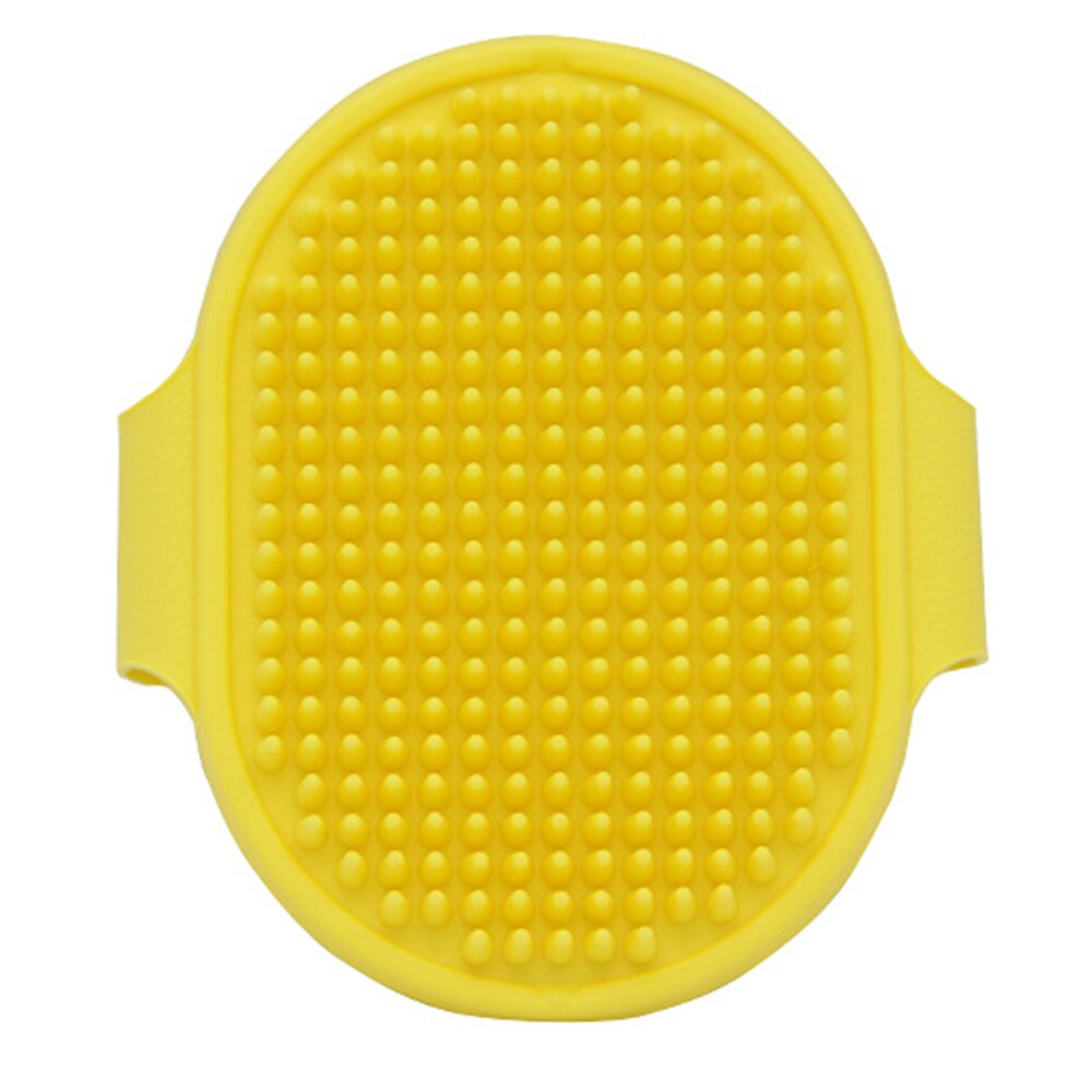 Cepillo de baño para perros y gatos, guante de goma para el cuidado del pelo, masajeador, ducha, cepillos para perros,: Yellow