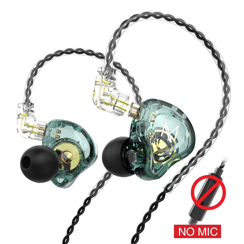 Trn  mt1 hifi in-ear-kopfhörer, dj-monitor-kopfhörer, ohrhörer, dynamischer sport-kopfhörer mit geräuschunterdrückung, iem-headset, kz edx  ed9 trn  ta1 m10 st1: Grün, kein mikrofon