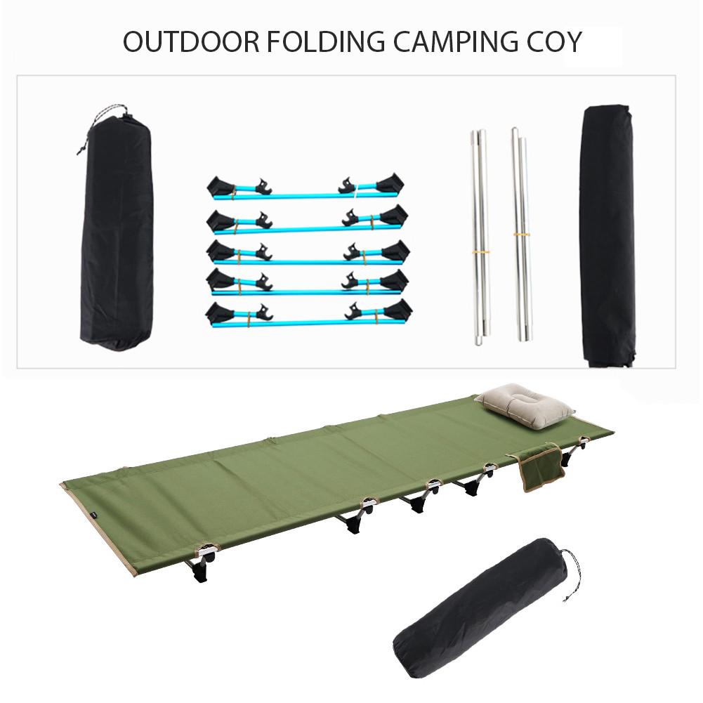 Folding bed Camping Cot Bed Ultralight Portable Compact for Outdoor Travel Base Camp Hiking Mountaineering Camping Cot Bed