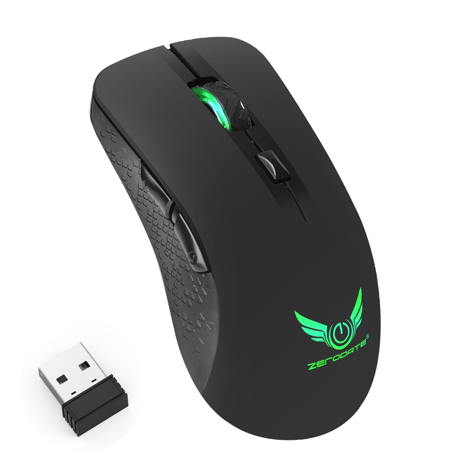 HXSJ M10 Wireless Gaming Mouse 2400dpi Rechargeable 7 color Backlight Breathing Comfort Gamer Mice for Computer Desktop Laptop: X90B