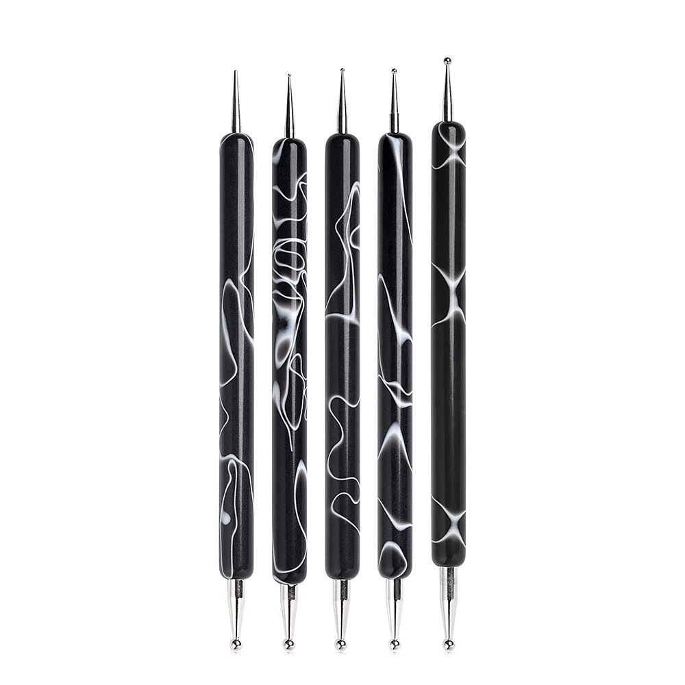 Rullande akryl nail art borste set uv gel målning teckning penslar nagel borste set manikyr gel borste nagel konst verktyg liner penna: Uppsättning 6