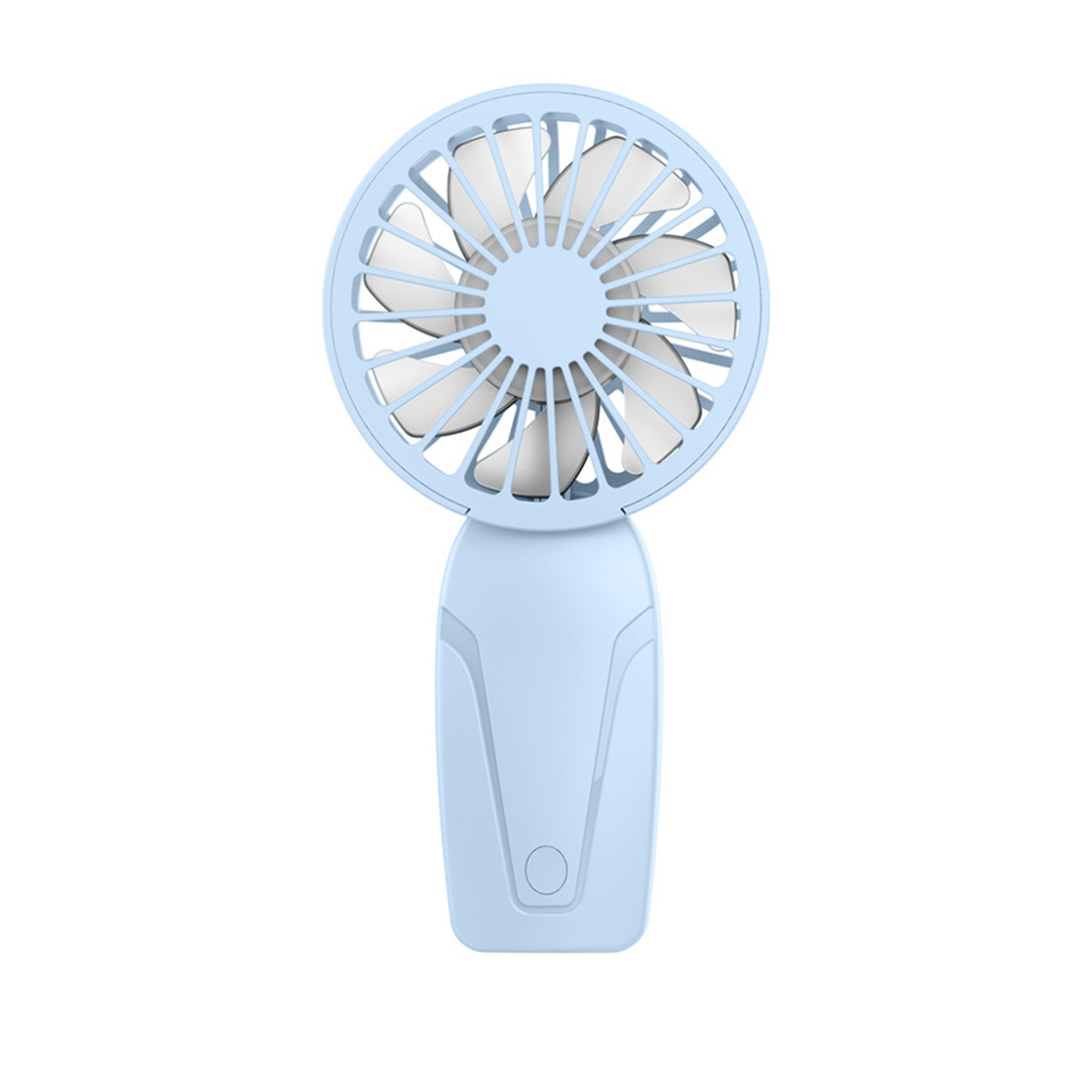 Draagbare handventilator, klein, lichtgewicht, schattig uiterlijk, usb-oplaadbare mini-ventilator voor verkoeling onderweg, mini-zakventilator: Blauw